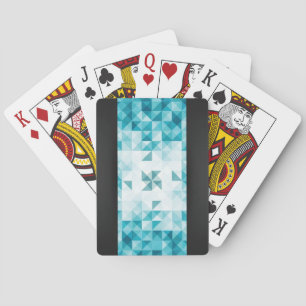 Blue Abstract Geometrical Background Template Playing Cards