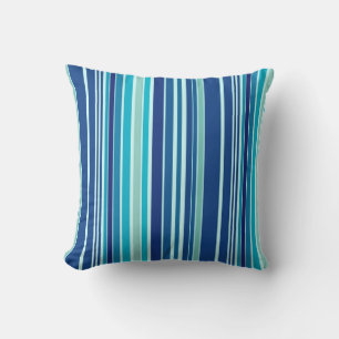 Blue abstract graphic design background stripes cushion