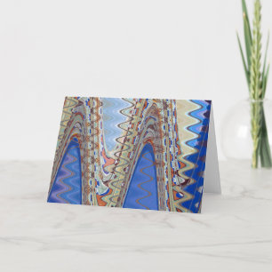 Blue abstract greeting card