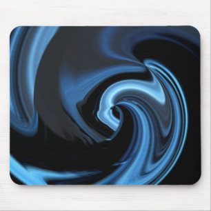 Blue Abstract Heart Mousepad