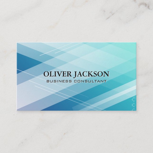 Blue Abstract Hues Background Business Card (Front)