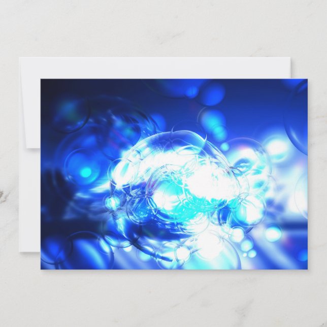 Blue Abstract Invitation (Front)