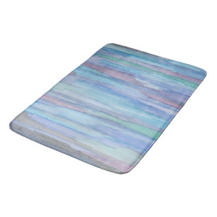 Blue Abstract: January Morning Bath Mat