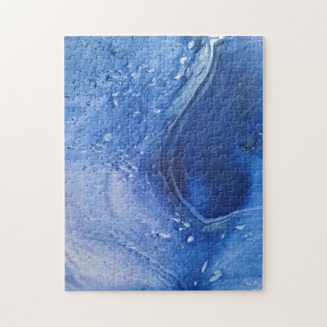 Blue abstract jigsaw puzzle (Vertical)
