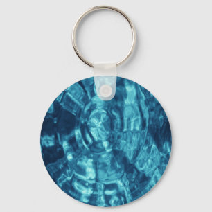Blue Abstract Key Ring