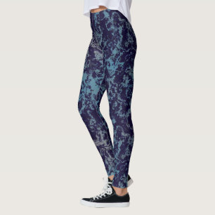 Blue Abstract Leggings