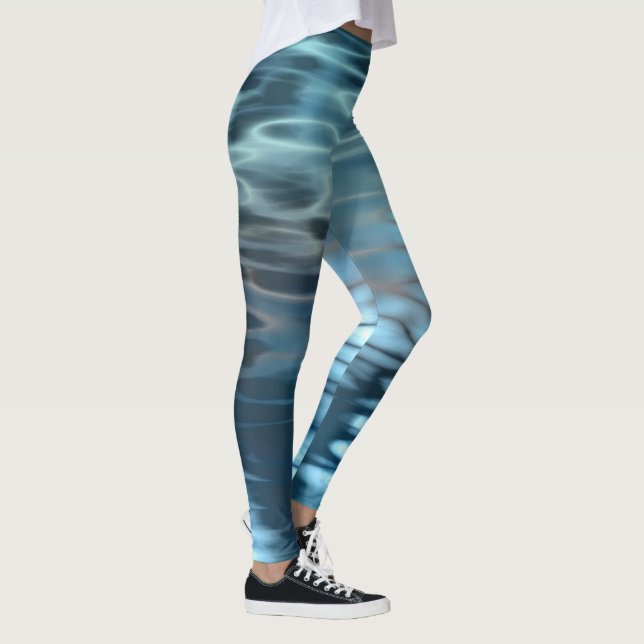 Blue Abstract Leggings (Right)