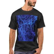 Blue abstract light lines