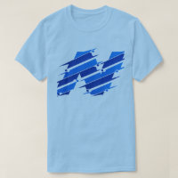Blue Abstract Logo T-Shirt | Modern Futuristic Geo