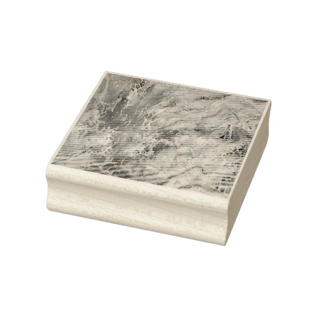 Blue Abstract Marble Background Rubber Stamp (Stamp)