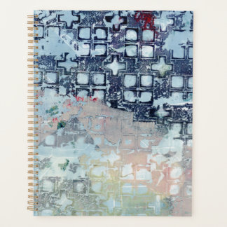 Blue abstract modern art planner