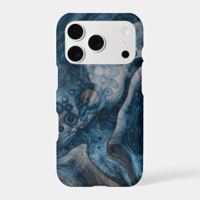 Blue Abstract Modern Fluid Art (Back)