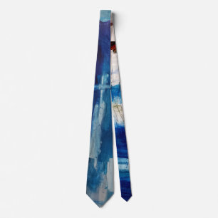 Blue Abstract Neck Tie
