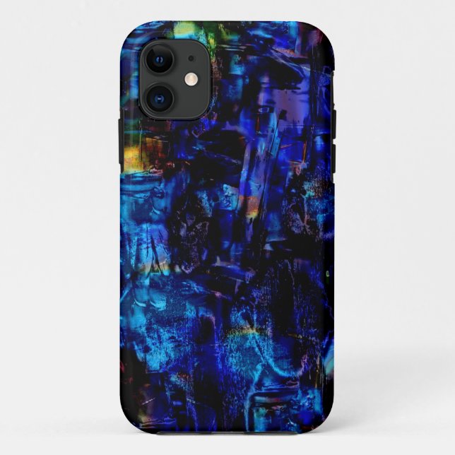 Blue abstract painting 2 Case-Mate iPhone case (Back)