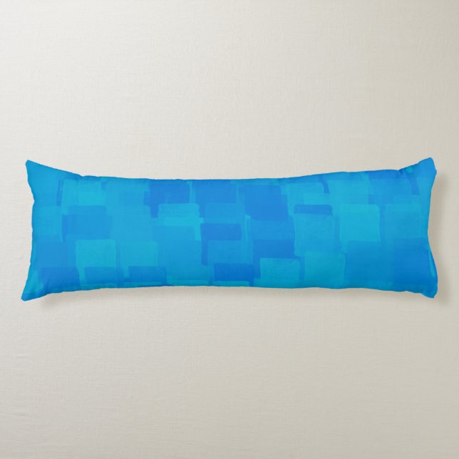 Blue Abstract Pattern Body Cushion (Front)