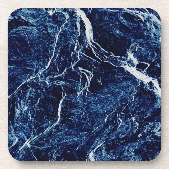 Blue Abstract Pattern Coaster (Front)