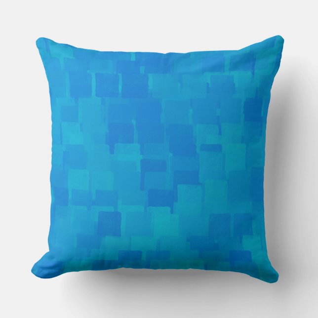 Blue Abstract Pattern Cushion (Front)