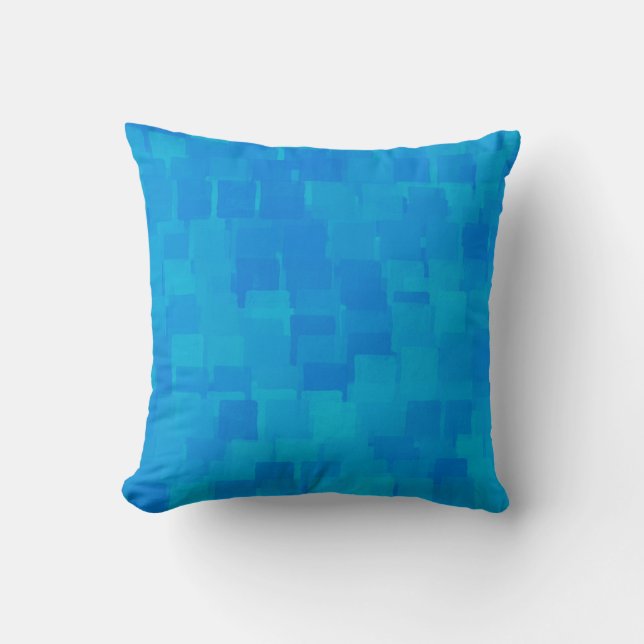 Blue Abstract Pattern Cushion (Front)