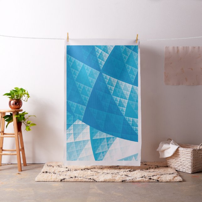 Blue abstract pattern fabric (In Situ)