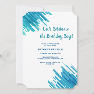 Blue Abstract Pattern Invitation