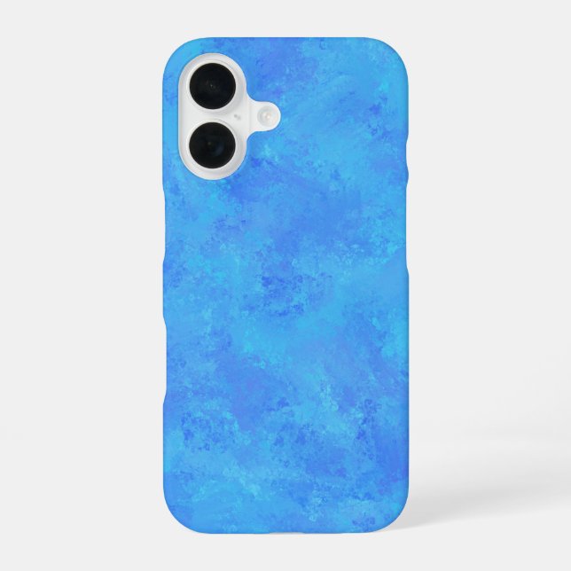 Blue Abstract Pattern  iPhone 16 Case (Back)