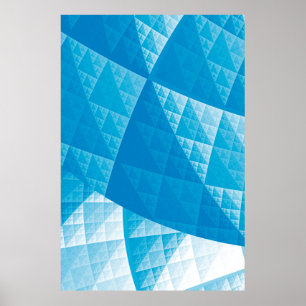 Blue abstract pattern poster