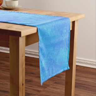 Blue Abstract Pattern Short Table Runner