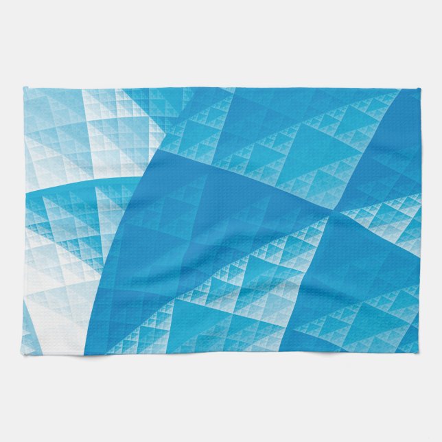 Blue abstract pattern tea towel (Horizontal)