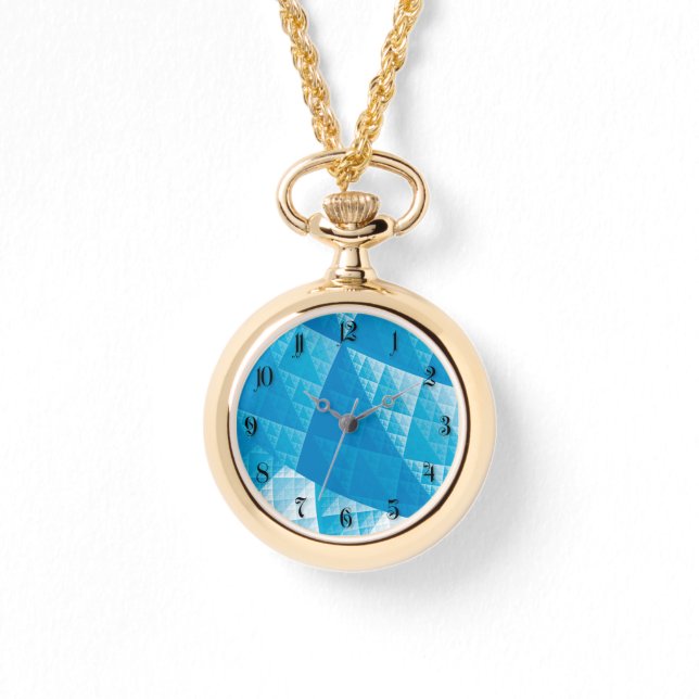 Blue abstract pattern watch (Front)
