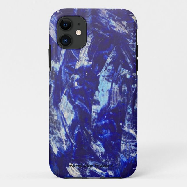 Blue Abstract Phone Case (Back)