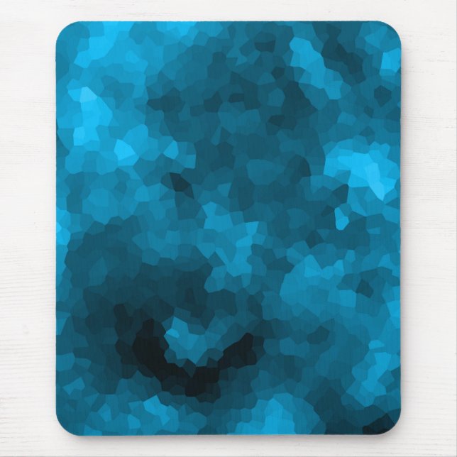 Blue abstract polygonal background mouse mat (Front)