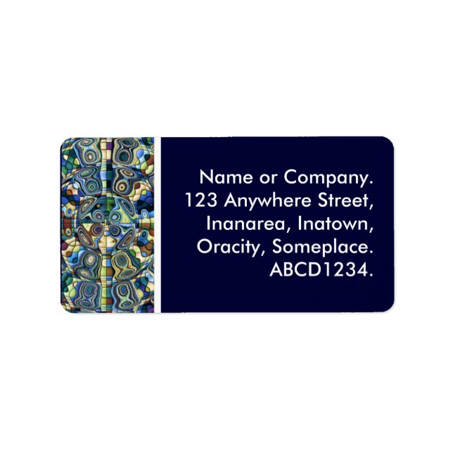 Blue Abstract Pond II Label (Front)