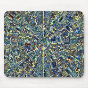 Blue Abstract Pond Mouse Mat
