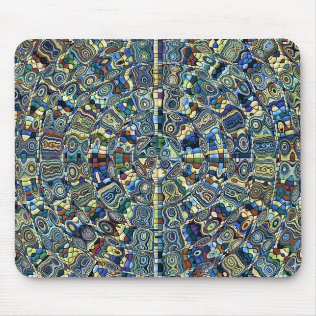 Blue Abstract Pond Mouse Mat (Front)
