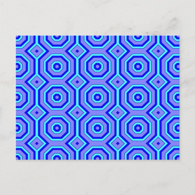 Blue abstract postcard (Front)