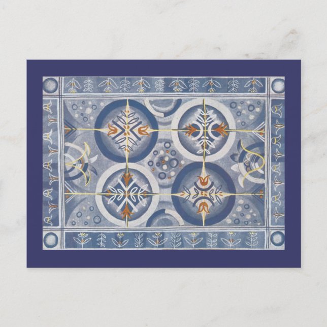 Blue Abstract Postcard (Front)