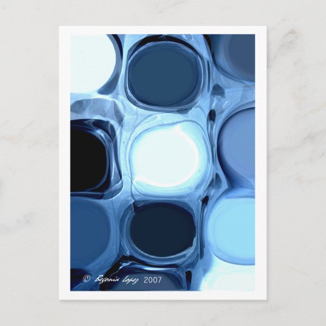 Blue Abstract Postcard (Front)