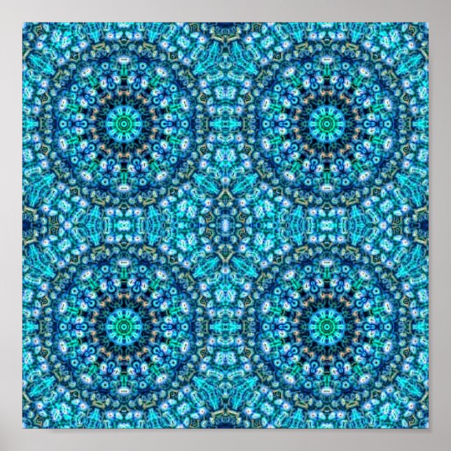 Blue Abstract Poster (Front)