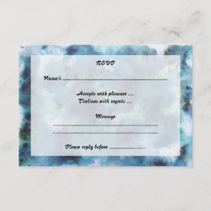 Blue Abstract. RSVP Card