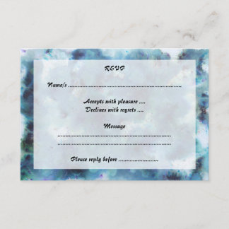 Blue Abstract. RSVP Card