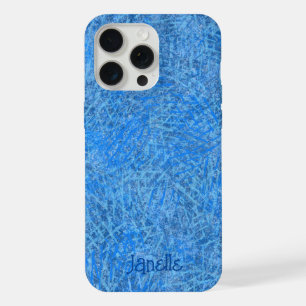 Blue Abstract Safari Journey Print iPhone 15 Pro Max Case