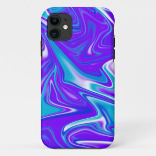 Blue Abstract Silky Sky Pattern, iPhone 11 Case