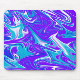 Blue Abstract Silky Sky Pattern, Mouse Mat
