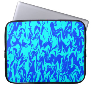 Blue Abstract Swirl Laptop Sleeve