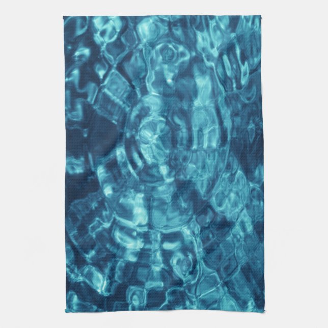 Blue Abstract Tea Towel (Vertical)