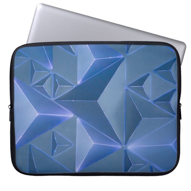 Blue abstract wallpaper laptop sleeve (Front)