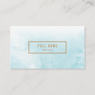 Blue Abstract Watercolor Background Business Card