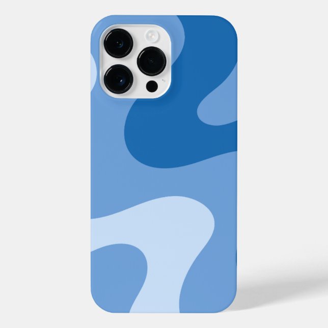Blue Abstract Wave Phone Wallpaper iPhone Case (Back)