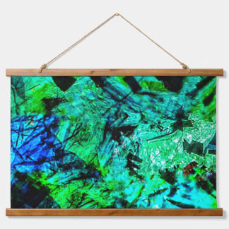 Blue abstract Wood Topped Wall Tapestry,Calm blue  Hanging Tapestry