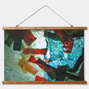 Blue abstract wood topped wall tapestry,Calm colou Hanging Tapestry